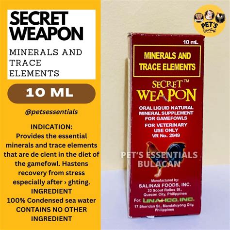 secret weapon for gamefowl|Secret Weapon for Gamefowl with Minerals and trace .